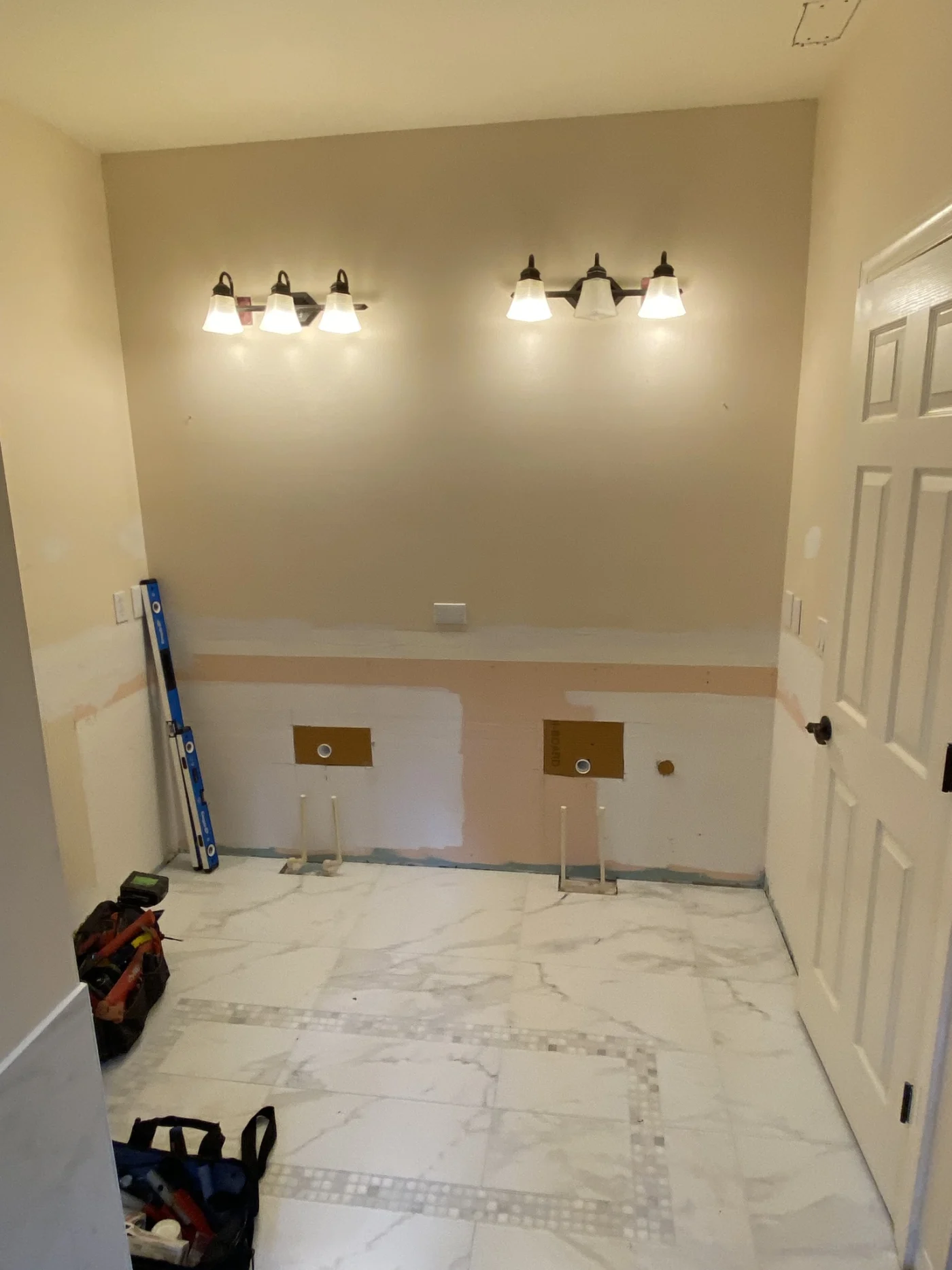 Bathroom Facelift Project Image 1 Bare Walls Ready For Vanity Build